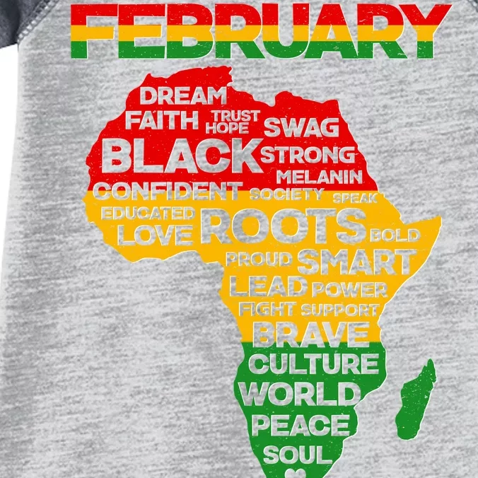 February Africa Black History Month Infant Baby Jersey Bodysuit