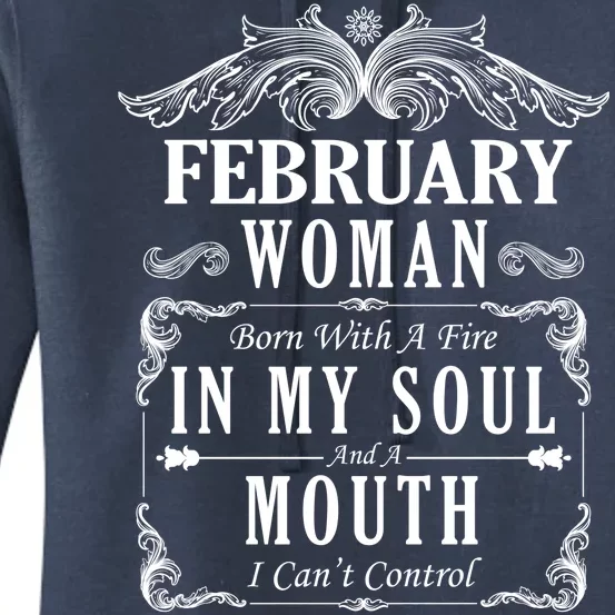 February Woman Funny Birthday Women's Pullover Hoodie