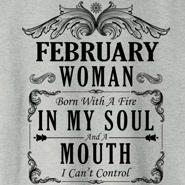 February Woman Funny Birthday Women's Crop Top Tee