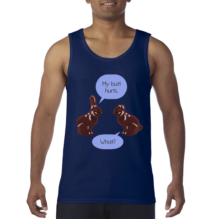 Funny Easter Chocolate Bunny Tank Top