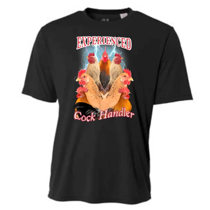 Funny Experienced Cock Handler Cooling Performance Crew T-Shirt