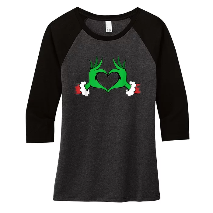 Funny Elf Christmas Women's Tri-Blend 3/4-Sleeve Raglan Shirt