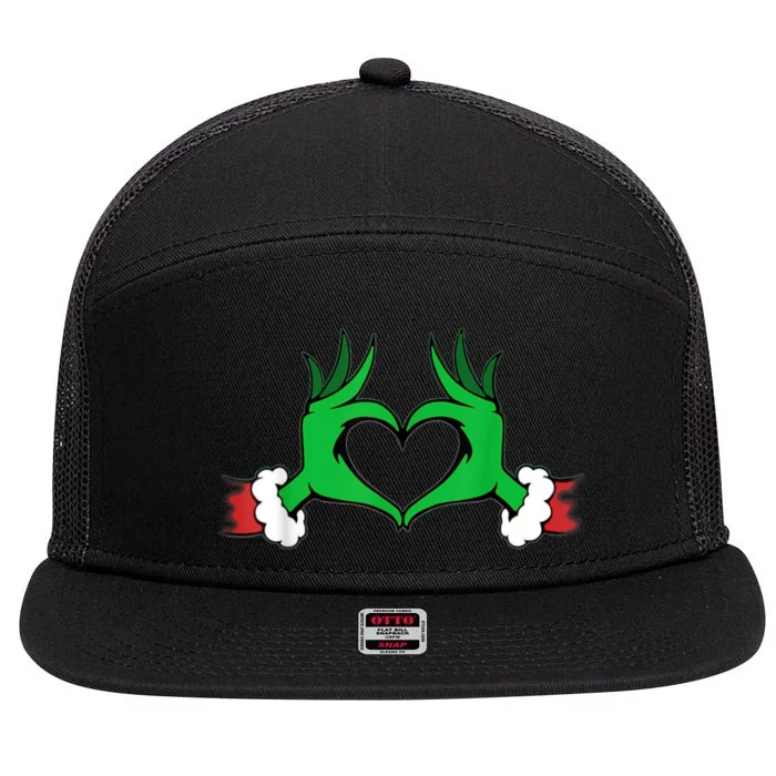 Funny Elf Christmas 7 Panel Mesh Trucker Snapback Hat