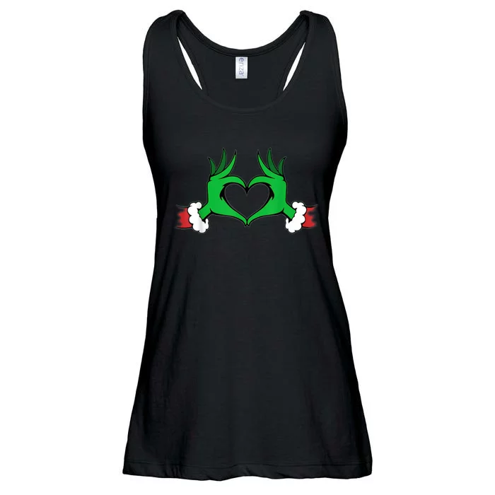 Funny Elf Christmas Ladies Essential Flowy Tank