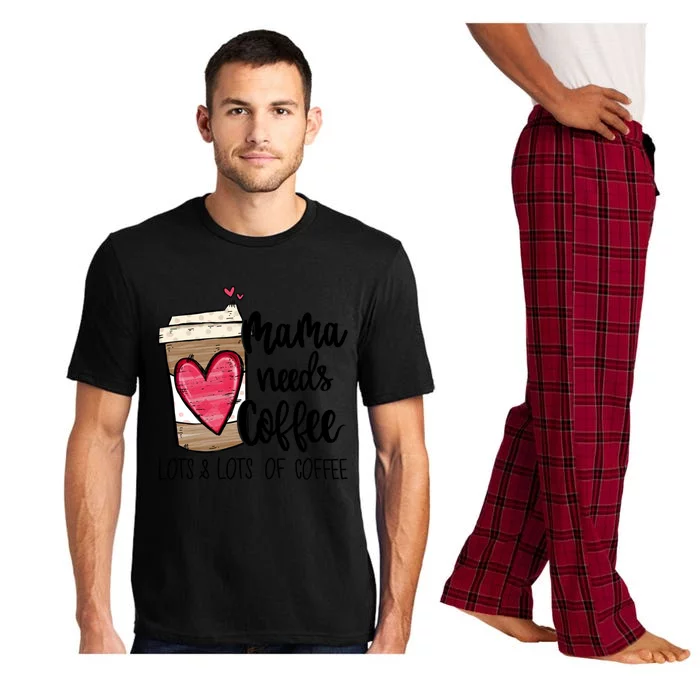 Funny Espresso Cute Coffee Heart Mama Needs Coffee Meaningful Gift Pajama Set