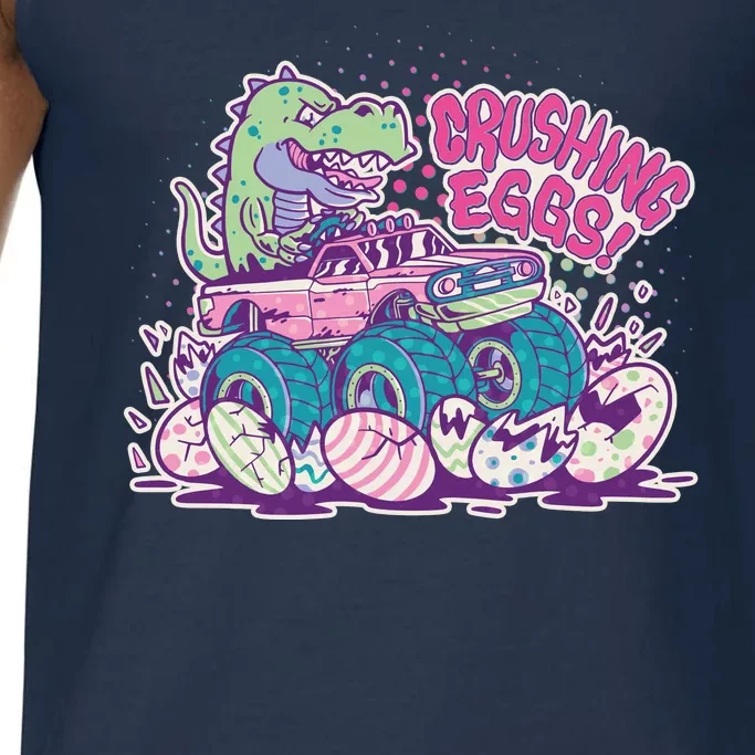 Funny Easter Crushing Eggs TRex Dinosaur Monster Truck Comfort Colors® Tank Top