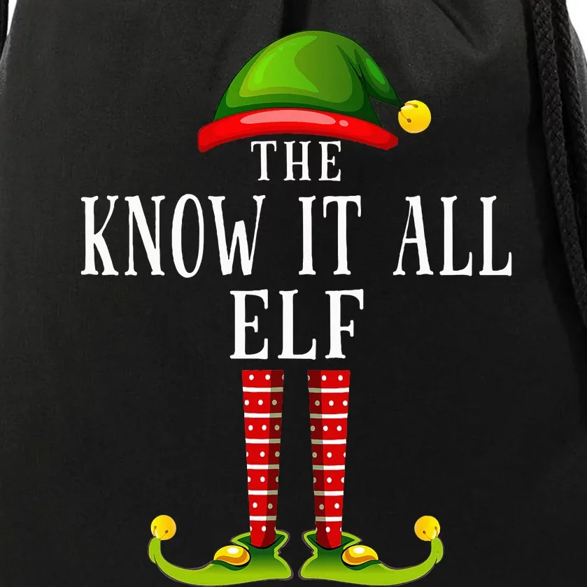 Festive Elf Christmas Family Pajama Set Drawstring Bag