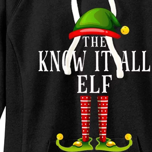 Festive Elf Christmas Family Pajama Set Women's Fleece Hoodie