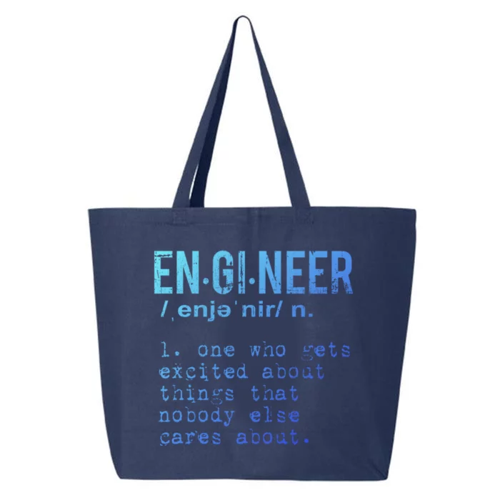 Funny Engineering Cute Gift Engineer Definition Funny Gift 25L Jumbo Tote