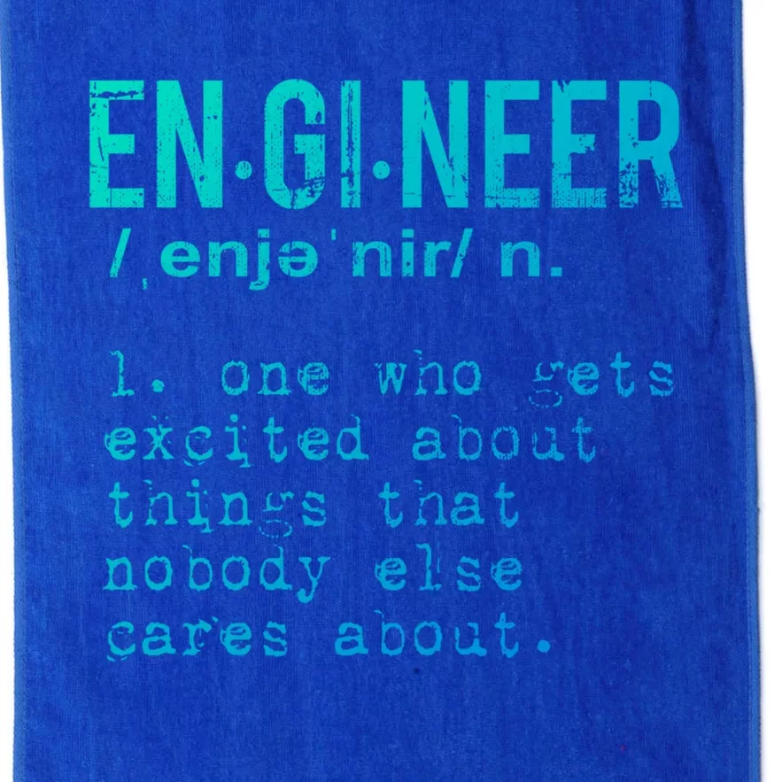 Funny Engineering Cute Gift Engineer Definition Funny Gift Platinum Collection Golf Towel