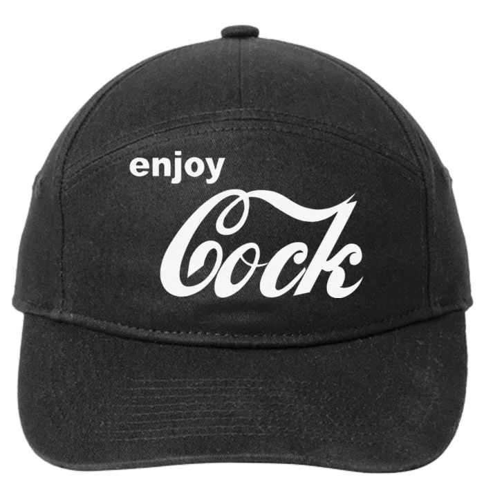 Funny Enjoy Cock Gift 7-Panel Snapback Hat