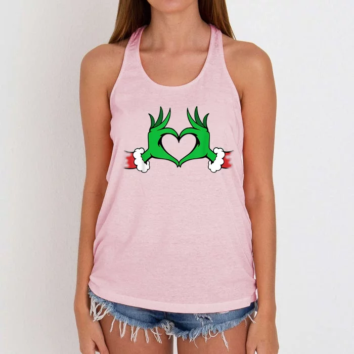 Funny Elf Christmas Women's Knotted Racerback Tank