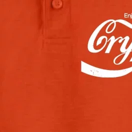 Funny Enjoy Crypto Cola Logo Dry Zone Grid Performance Polo