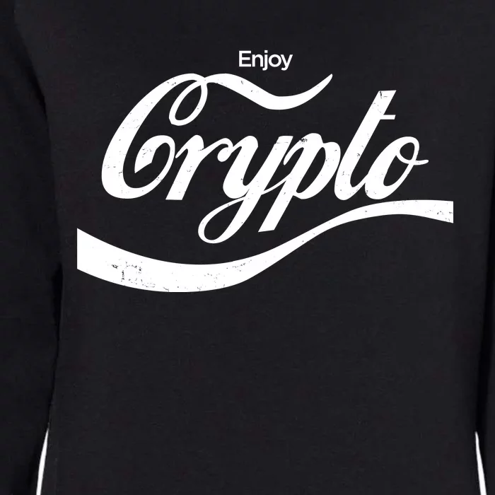 Funny Enjoy Crypto Cola Logo Womens California Wash Sweatshirt