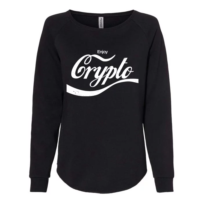 Funny Enjoy Crypto Cola Logo Womens California Wash Sweatshirt