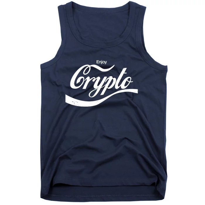 Funny Enjoy Crypto Cola Logo Tank Top