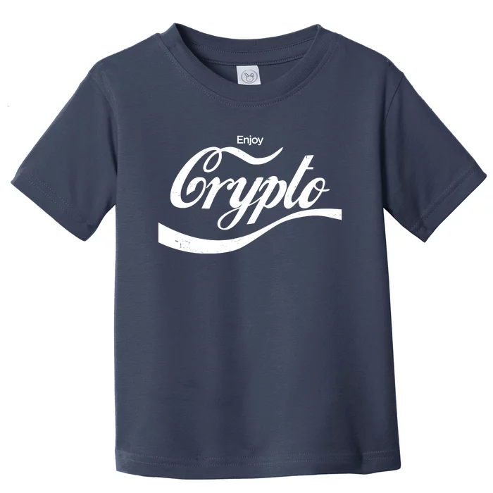 Funny Enjoy Crypto Cola Logo Toddler T-Shirt