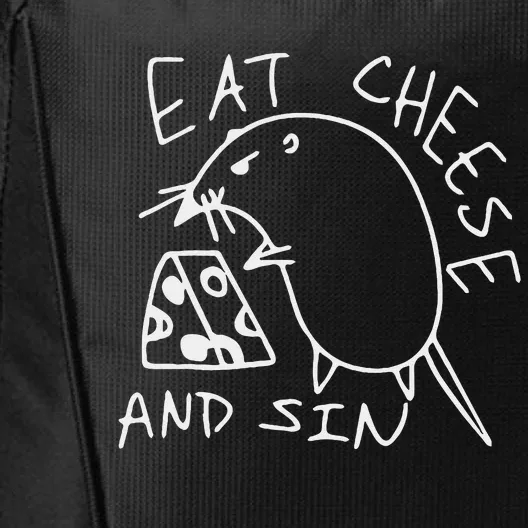 Funny Eat Cheese And Sin Novelty Street City Backpack