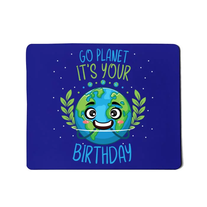 Funny Earth Day Planet Birthday Green Blue World Gift Mousepad