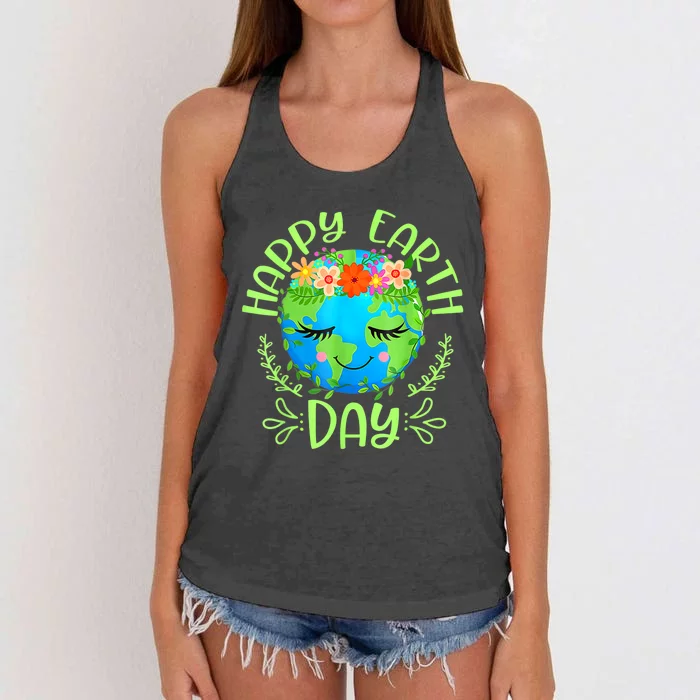 Funny Earth Day Quote Earth Cool Happy Earth Day Women's Knotted Racerback Tank