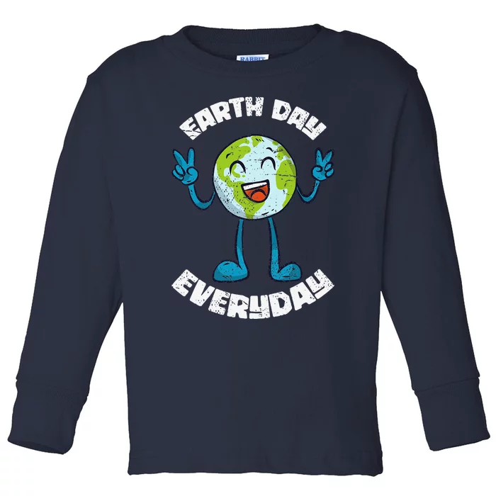 Funny Earth Day Everyday Planet Anniversary Earth Day Toddler Long Sleeve Shirt