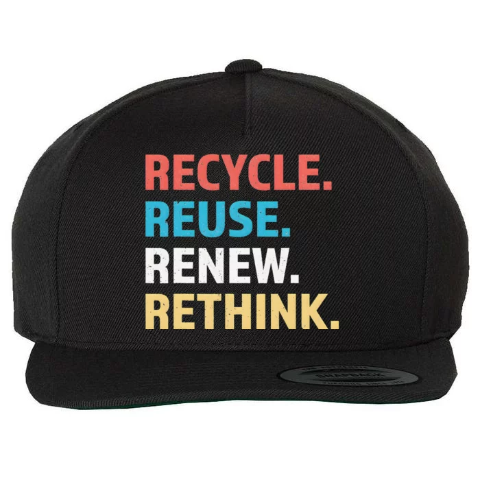 Funny Earth Day saying for earth lovers Tree Huggers Wool Snapback Cap