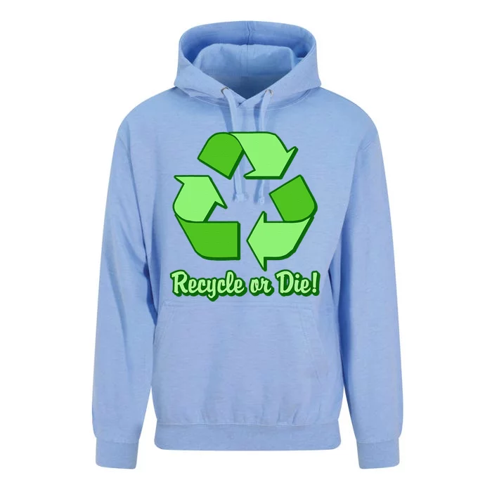 Funny Earth Day Recycle Or Die Unisex Surf Hoodie