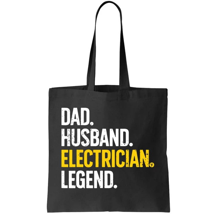 Funny Electrician Design For Husband Dad Electrical Engineer Tote Bag