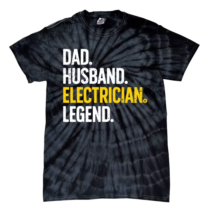 Funny Electrician Design For Husband Dad Electrical Engineer Tie-Dye T-Shirt