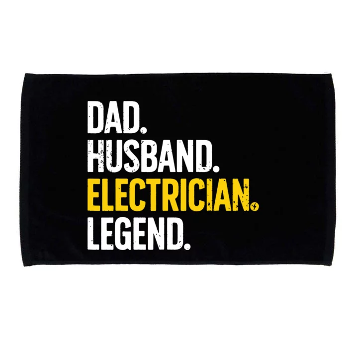 Funny Electrician Design For Husband Dad Electrical Engineer Microfiber Hand Towel