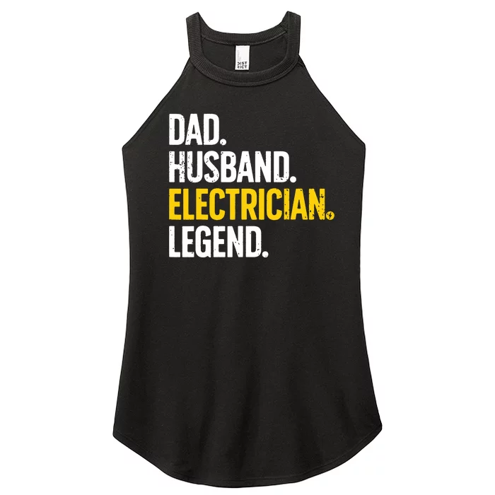 Funny Electrician Design For Husband Dad Electrical Engineer Women’s Perfect Tri Rocker Tank