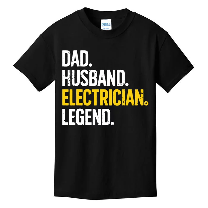 Funny Electrician Design For Husband Dad Electrical Engineer Kids T-Shirt