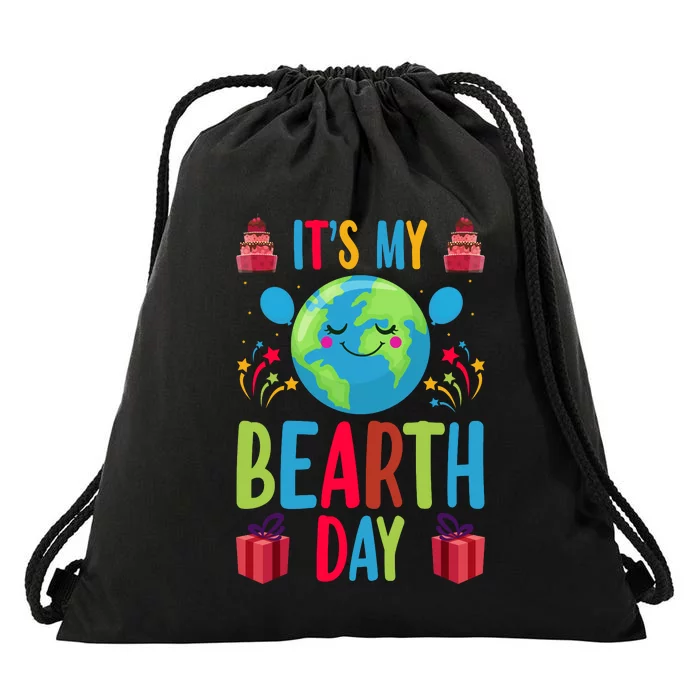 Funny Earth Day Celebration Graphic Drawstring Bag