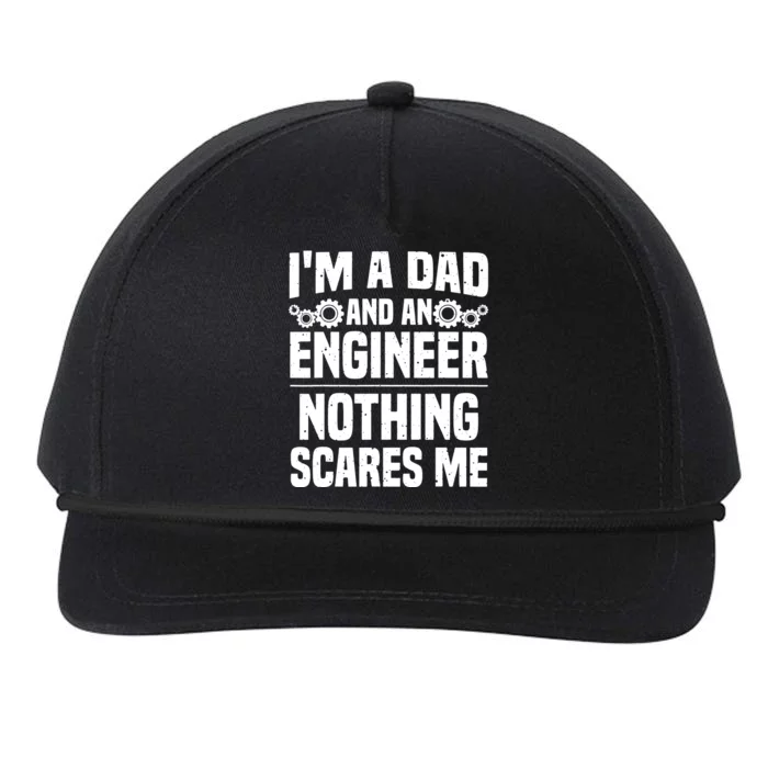 Funny Engineer Dad Art For Men Father Day Engineering Lovers Snapback Five-Panel Rope Hat