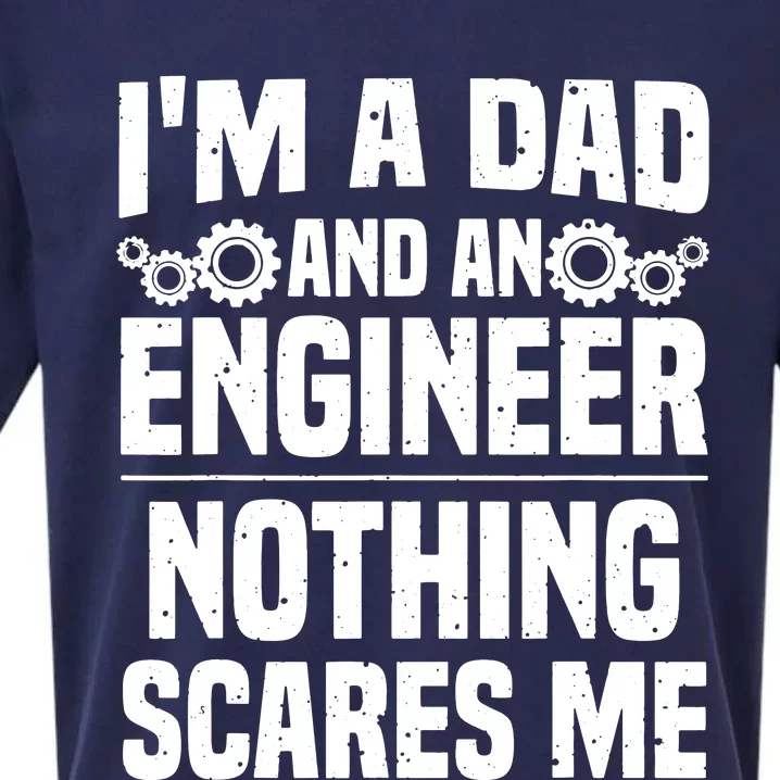 Funny Engineer Dad Art For Men Father Day Engineering Lovers Sueded Cloud Jersey T-Shirt