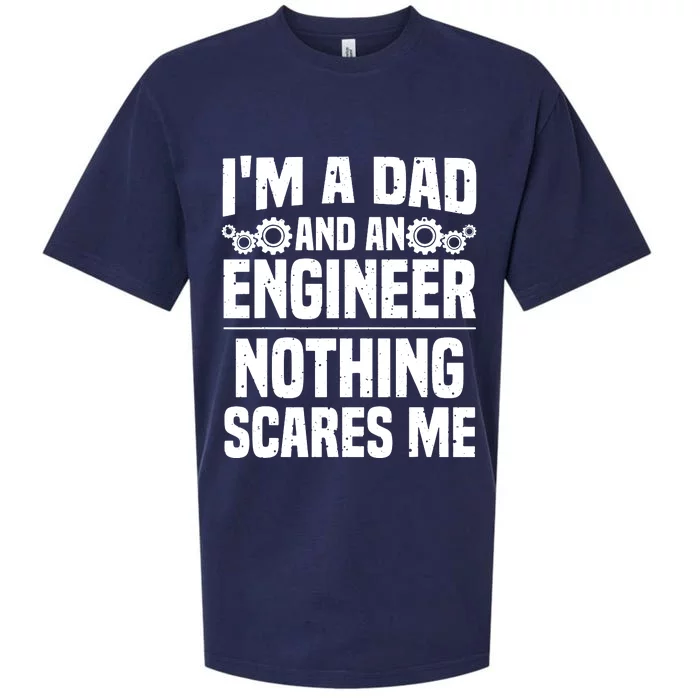 Funny Engineer Dad Art For Men Father Day Engineering Lovers Sueded Cloud Jersey T-Shirt