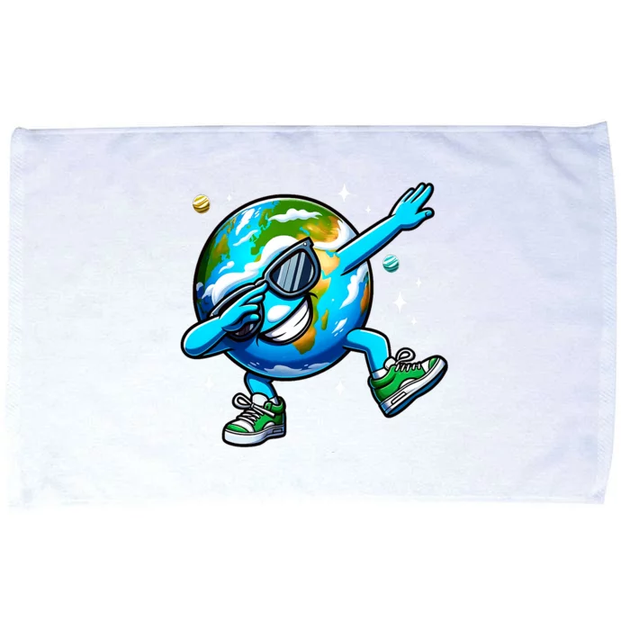 Funny Earth Dab Earth Day 2024 Dabbing Dance Microfiber Hand Towel