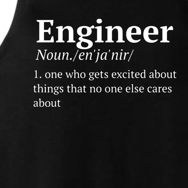 Funny Engineer Definition Ladies Tri-Blend Wicking Tank