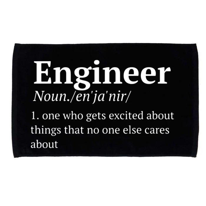 Funny Engineer Definition Microfiber Hand Towel