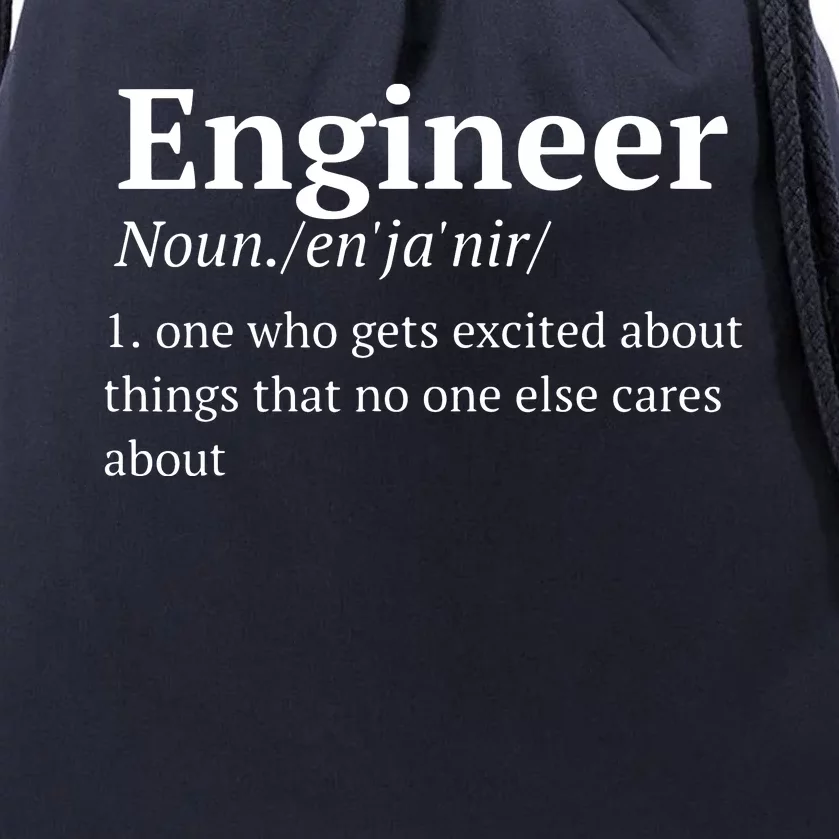 Funny Engineer Definition Drawstring Bag