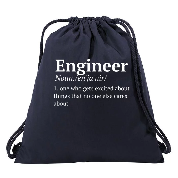 Funny Engineer Definition Drawstring Bag