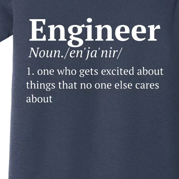 Funny Engineer Definition Baby Bodysuit