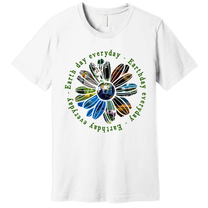 Funny Earth Day Everyday Sunflower Earth Animal Lovers Premium T-Shirt