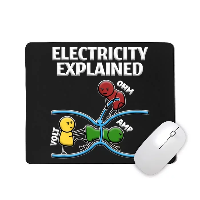 Funny Electrician Design Explains Electricity Quote Mousepad