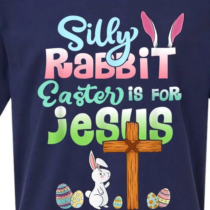 Funny Easter Day Silly Rabbit Easter Is For Jesus Christians Sueded Cloud Jersey T-Shirt