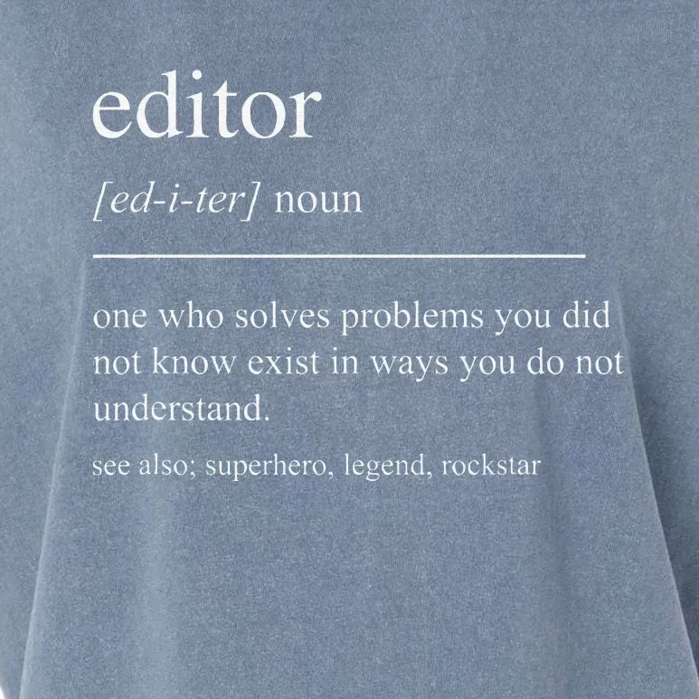 Funny Editor Definition Film Editor In Chief Video Editing Garment-Dyed Women's Muscle Tee