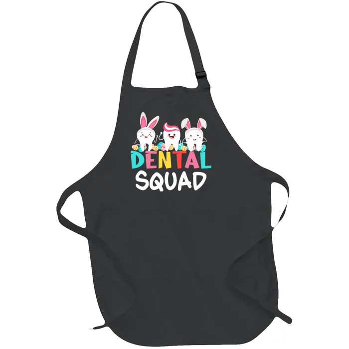 Funny Easter Dental Squad Easter Squad Easter Tooth Easter Dental Full-Length Apron With Pocket