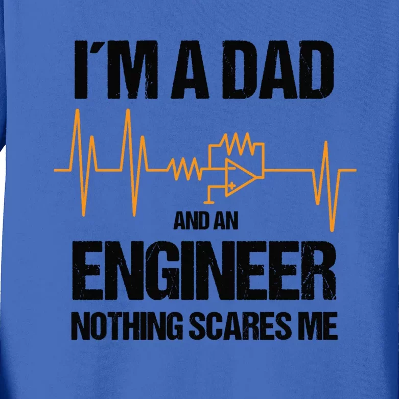 Funny Engineering Dad Electrical Engineer Gift Kids Long Sleeve Shirt