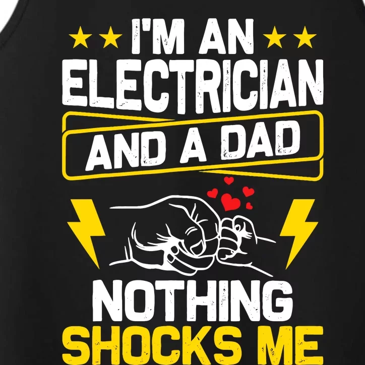 Funny Electrician Design For Dad Electrical Engineer Him Performance Tank