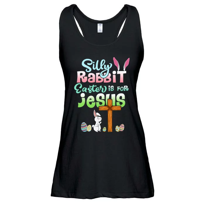 Funny Easter Day Silly Rabbit Easter Is For Jesus Christians Ladies Essential Flowy Tank